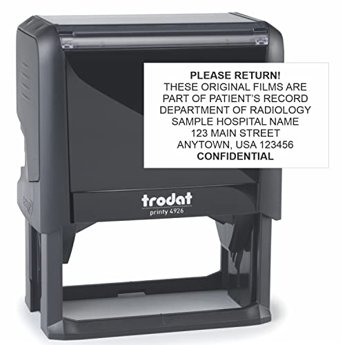 XX-Large Custom Self-Inking Personalized Return Address Stamp - Customizable Up to 8 Lines of Text...