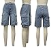 NRTHYE Women's Denim Cargo Shorts Casual Bermuda Shorts High Waisted Fashion Casual Jean Shorts
