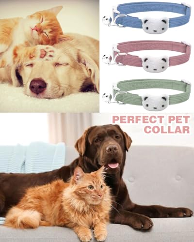 TPZORJX 3er-Pack Katzenhalsbänder –kitten halsbänder,katze halsband, Katzenhalsbänder mit Glöckchen, verstellbare Fliege-Halsbänder für Jungen und Mädchen, katzen fliege,süßes Halsband-Zubehör