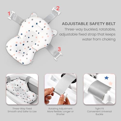 Image of Baybee Jolly Bath Tub for Baby 0 to 5 Years | Foldable Baby Bath Tub for Kids with Anti Skid Base & Drainer | Mini Swimming Pool for Babies | Bather & Bathtub for Newborn Boys Girls (Grey)