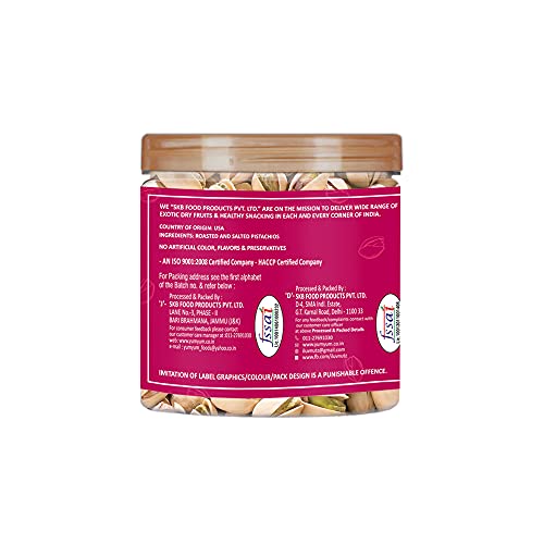 Image of YUM YUM California Premium Roasted & Salted Jumbo Size Pistachio Nut 800g Pack of 4-200g Each| Pista Dry Fruits | Super Crunchy & Delicious Healthy Nuts | Gluten Free & Low-Calorie