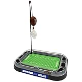 Pets First NFL Buffalo Bills Football Field CAT Scratcher Toy with Catnip Filled Plush Football Toy...
