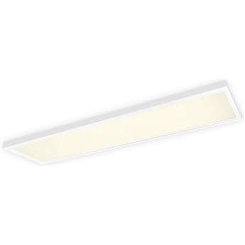 LED Panel 120 x 30 cm Neutral White 4000 K Aluminium Mounting Frame 3400 lm 40 W Ceiling Light Assembly Panel Power Supply PLe2.2