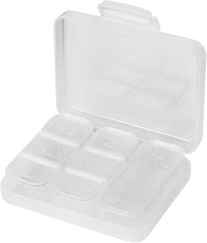 Organizador semanal de píldoras, pastillero de 7 días, pastillero diario, farmacia de bolsillo de viaje portátil, pequeño contenedor de píldoras