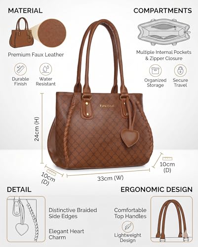 Image of Fostelo Women's Buenos Satchel Tote Handbag for Women | Ladies Purse | Stylish Shoulder Bag | Gift For Women