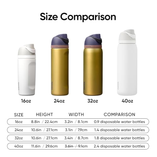 Image of Owala FreeSip Stainless Steel Water Bottle 32 oz Bold Move