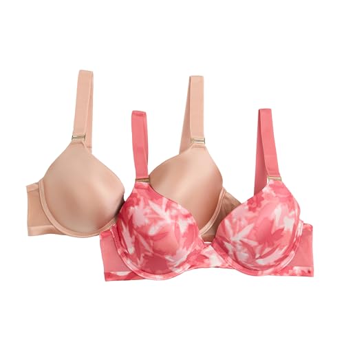 BGBGMaxazria Women's 2-Pack Ultimate Fit Bra, Blooming Garden, 38C