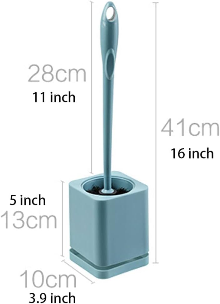 Toilet Cleaner Brush Toilet Brush and Holder, Toilet Brush Holder Set, Bathroom Toilet Bowl Cleaner Brush with Long Handle and Soft Bristles Brush for Bathroom