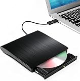 Yostyle Grabadora CD/DVD Lector, Grabadora CD/DVD Externa USB 3.0 y Tipo C, Unidad Externa de CD Portátil, Unidad Óptica...