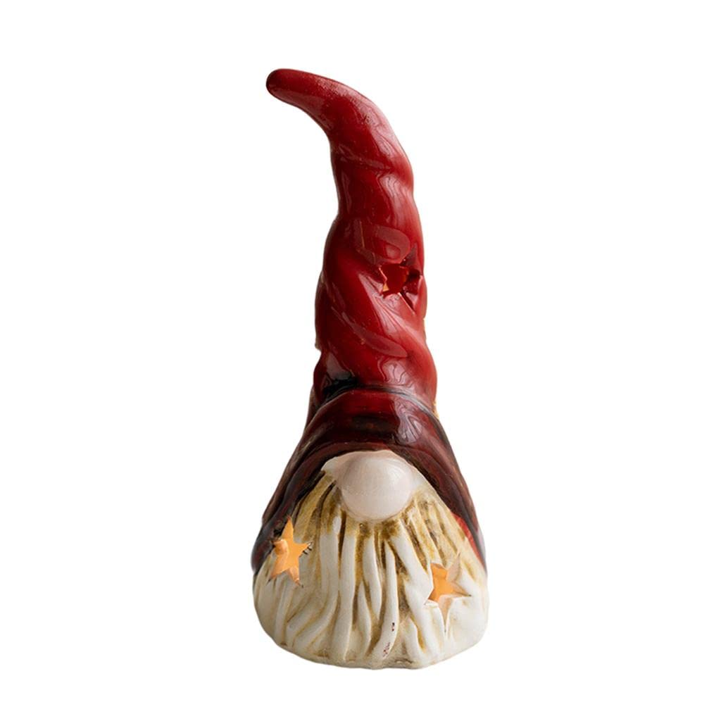 MYADDICTION Figurines Christmas Decorations Elk Gifts Santa Claus for Home Party Famliy Goblin with Light 0