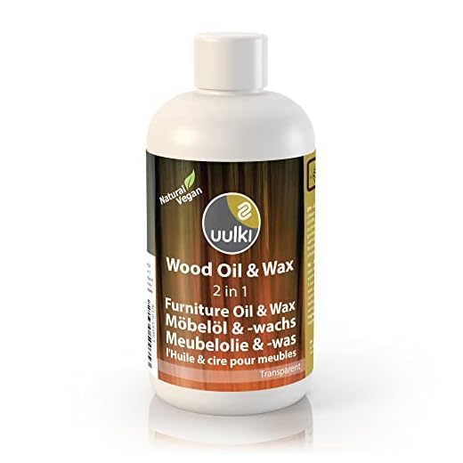 Uulki Acondicionador para Muebles de Madera ofrece lo Mejor de Aceite y Cera – 100% Vegetales/Veganos (250ml, incoloro)