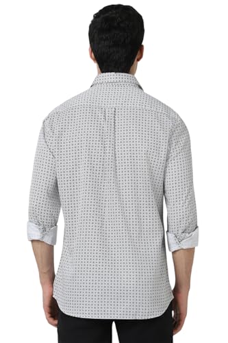 Image of Van Heusen Casual Printed Shirt for Men| Premium Cotton| Full Sleeves| Slim Fit |Breathable Fabric