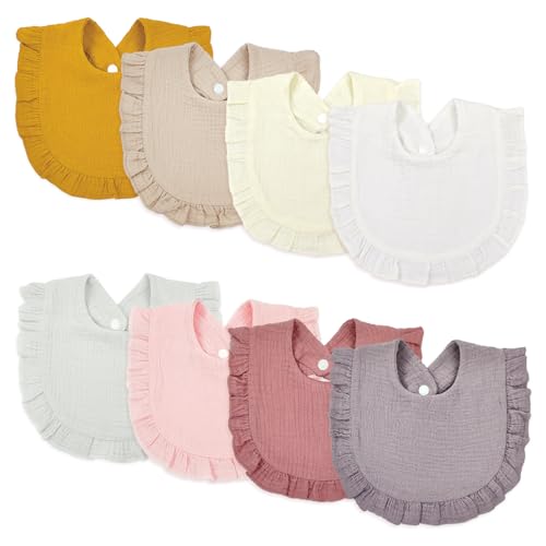 DOSMINE Baby Bibs Muslin Bibs Baby Drooling Bibs for Girls Baby Drool Bibs Feeding Bibs Soft Absorbent Bibs for Baby Unisex Boy Girl Newborn Bibs