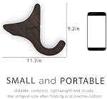 LALAOKS 1Pair Support en bois Ukulele Violon Mandolin pliant Portable Stand Noyer noir