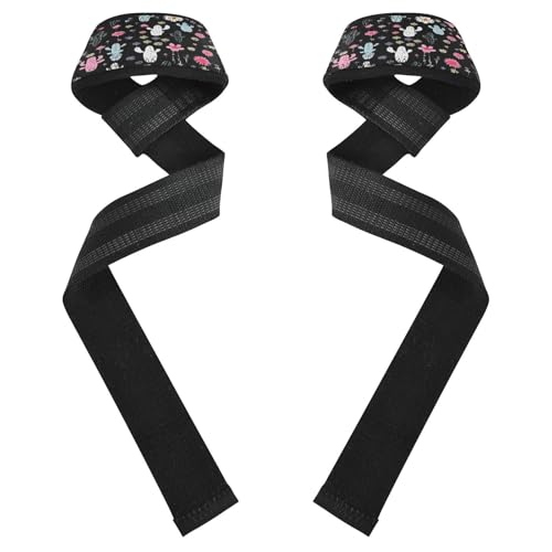 Nander Cute Cactus Wrist Straps for Weightlifting,Lifting Straps with Neoprene Cushioned Wrist Padded and Anti-Skid Silicone for Strength Training,Bodybuilding,Deadlifting