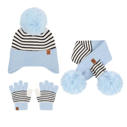 Ensemble bonnet écharpe et gants tricotés d'hiver pour homme et femme