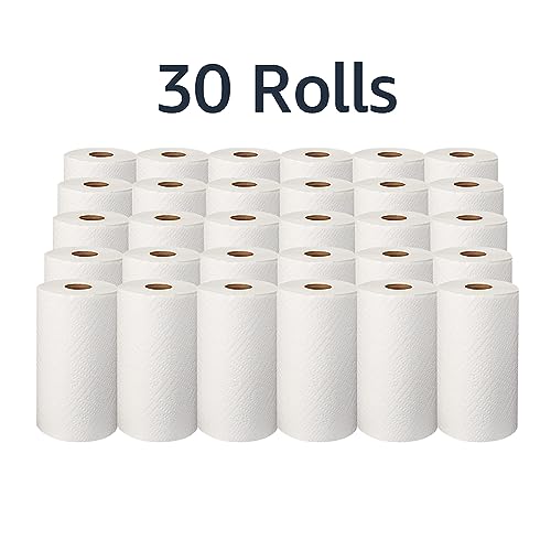 Amazoncommercial 2-Ply White Adapt-A-Size Kitchen Paper Towels,Bulk,Adapt-A-Size,Individually Wrapped,Fsc Certified,140 Towels Per Roll (30 Rolls)(11" X 6" Sheet), 4200 Count (Pack Of 1) #TOP1