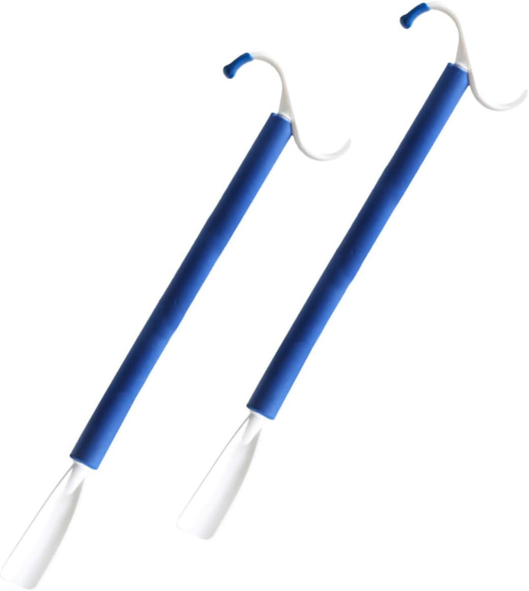 ERINGOGO 2pcs Dressing Aid Stick Set Sock Aid and Shoe Horn for Elderly Disabled and Pregnant Women Convenient Dressing Tool for Easy Clothing and Footwear Assistance