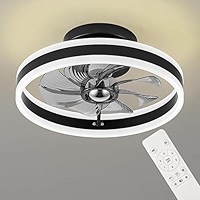 Ceiling Fans With Lights - 52 Inch Black Ceiling Fan With Remote Modern Ceiling Fan With 6 Speed Noiseless Reversible Dc Motor And Sleep Timer - View #10