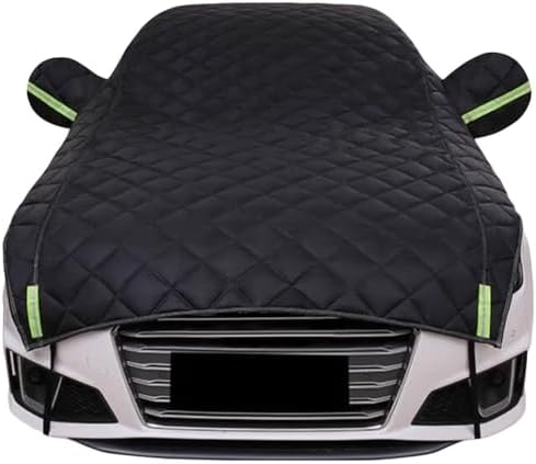 Hail Protector Car Cover,5-Layer Padded Anti-Hail Car Covers,Heavy Duty Waterproof Protector with Reflective Strips,Hail Cover for SUV/Sedan/Hatchback(Black-Hatchback)