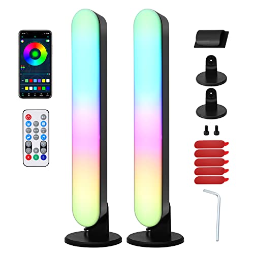 Smart LED Light Bar, RGB Smart Desk Lamp TV Backlight with Multiple Lighting Effects and Music Modes, WiFi APP Control Mood Light, Music Sync Ambient Lights for Gaming,Play Light Bar for PC, TV, 2PCS