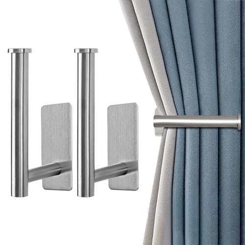 Raffhalter Gardinenhalter Vorhang Halter Raffhalter Haken Curtain Hooks Tiebacks Gardinen Halterung Vorhanghalter Gardinenhaken Wand Selbstklebende für Vorhänge, 2 Stück Silber Raffhalter Gardinenhalter Vorhang Halter Raffhalter Haken Curtain Hooks Tiebacks Gardinen Halterung Vorhanghalter Gardinenhaken Wand Selbstklebende für Vorhänge, 2 Stück Silber