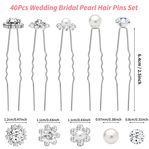 Gingbiss 40 Pack Wedding Pearl Hair Pins For Bridal thumb #2