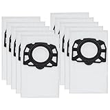 10-Pack Replacement Fleece Filter Bags Compatible with Karcher WD4, WD5, MV4, MV5MV6 Wet & Dry Vacuums (Replacement for Karcher 2.863-006.0)