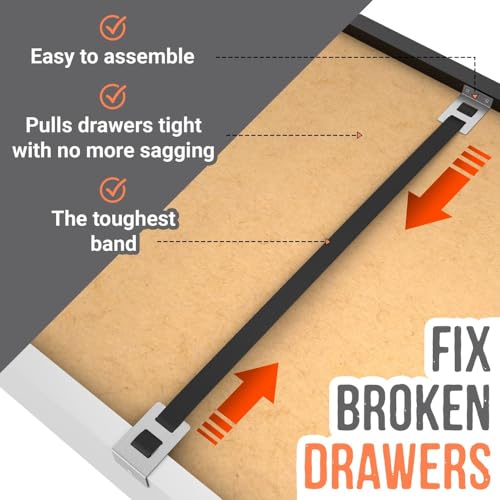 Drawer Doctor Kit - Mend Repair Broken Buckled Drawers - Drawer Strengthener - Drawer Repair Kit - Drawer Support - Drawer Reinforcers Fixing Kit - 3 Pack