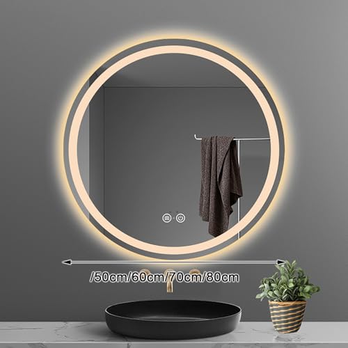 Miroir salle de bain LED 3 températures couleur tactile