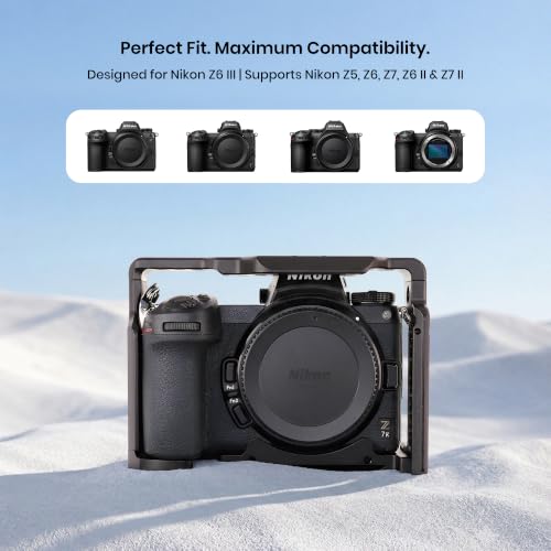 Image of Simpex Professional Camera cage Compatible with Z5 /Z6 /Z7 /Z6II /Z7II Series Cameras, Lightweight Aluminum Form Fitted cage with Quick Tripod mounting