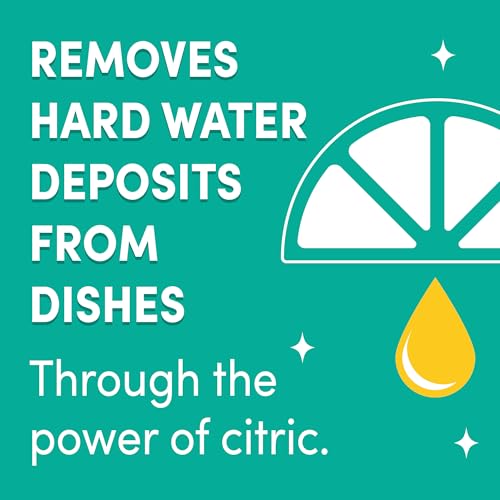 lemi shine shine and dry natural dishwasher rinse aid - hard water stain remover - 2535 fl oz