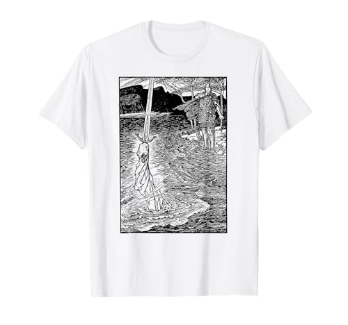 Lady of The Lake Excalibur Sword Sir Lancelot King Arthur T-Shirt