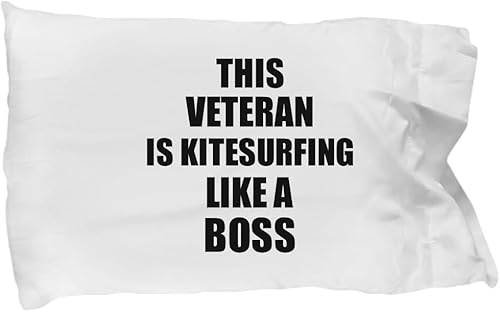 This Veteran is Kitesurfing Like A Boss Pillowcase Funny Gift Idea Family Present Pillow Cover Case 20x30
