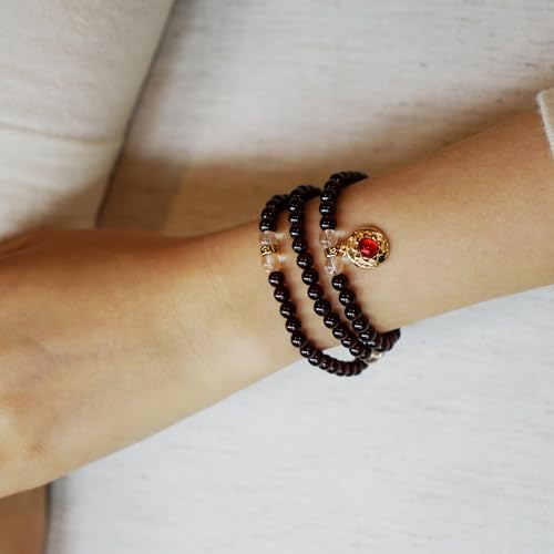 Image of Five Elements 18K Gold Vermeil 3 Layered Crystal Gemstone Beads Bracelet & Necklace for women Solid 925 Sterling Silver 18K Gold or White Gold Plated jewelry