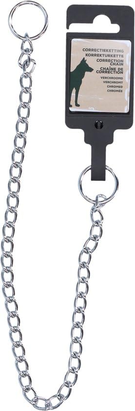 Collier chien anti-traction efficace : chaîne de correction robuste 2,5 mm x 45 cm