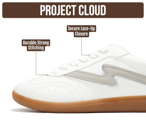 Image of Project Cloud Non-Slip Fashion Sneakers for Women, Lace-Up Shoes