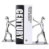 MROCO Universal Premium Bookends, Non-Skid, Heavy Duty Metal Book Ends for Shelves, Book Support, Book Stopper for Books, Movies, Magazines, Video Games, 6 x 4.6 x 6 inches, Black, 3 Pairs/6 Pieces