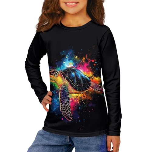 Image of Girls Basic Tee Shirts Outdoor Long Sleeve Shirt Winter Clothes Size 3-16 Top Fall Clothes Gift for Holiday
