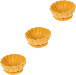 ABOOFAN Ventosas 3 Peças Tigela De Flor De Abóbora Louça Infantil Tigelas De Sucção De Bebê Tigelas De Sucção Para Bebê Placas De Sucção Para Bebê Sem Derramamento Tigelas Para Placas De