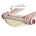 LACOR 67143 – Kitchen Rolling Pin, 4 Removable Discs, Stainless Steel, Engraved Measuring Marks, All Types of Doughs, 41.5 cm, Dishwasher Safe, Grey