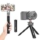 VRIG TP05 Ausziehbares Mini-Kamera Stativ mit 1/4-Schraube, tragbares Desktop-Stativ Selfie Stick Handgriff Handstativ für Kamera Vlog Handyhalterung Fill-in Light Gimbal Grip Stabilisator