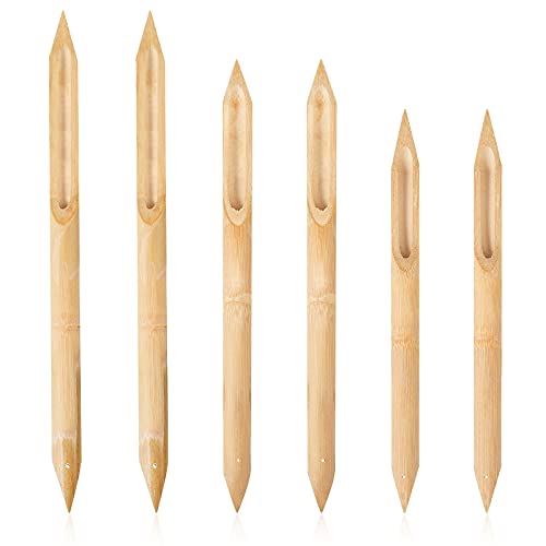 Tenare 6 Pcs Bamboo Reed Pens Double Head Pottery Supplies Wooden Pens Polymer Clay Tools Pottery Ceramic Shaping Tools for DIY Ceramics Clay Sculpture, Small, Medium, Large