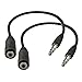 Seadream 2Pack 6 inch 3-Pole 3.5mm Male to 2.5mm Female Headset Audio Adapter Cable Extender Stereo Jack (2Pack)