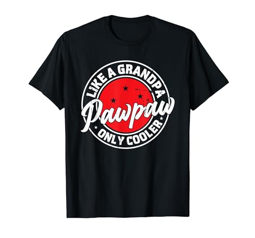 Pawpaw Like A Grandpa Only Cooler Retro Men Father's Day Camiseta