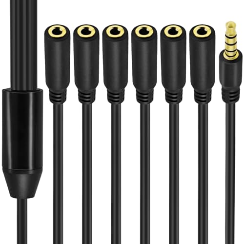 Cable divisor de audio 3.5mm con 6 salidas miniatura 7
