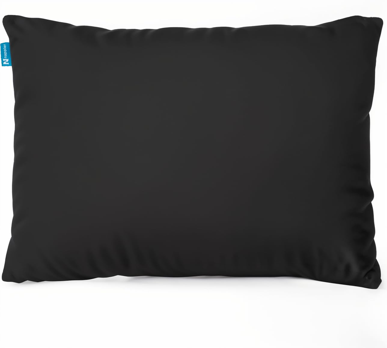 Black Small Shredded Memory Foam Pillow for Travel and Camping - Compressible Medium Firm Bed Pillow Breathable Cover