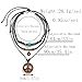 Imagen de ZephyrHome Collar hombre bohemio en capas con colgante Peace