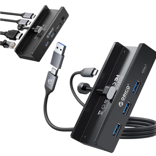 Hub USB-C 8-en-1 ORICO adaptateur multiprise pour bureau nomade