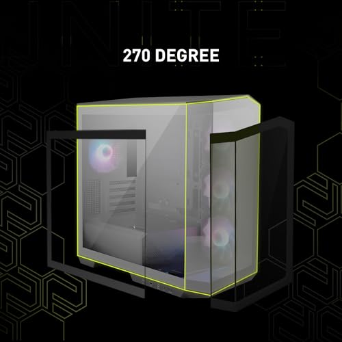 MSI MAG PANO M100R PZ Black Micro ATX Gaming Case, Support Back-Connect Motherboard, 270-degree Panoramic Display, 4 aRGB Fans by MSI - Used condition - CA$98.09